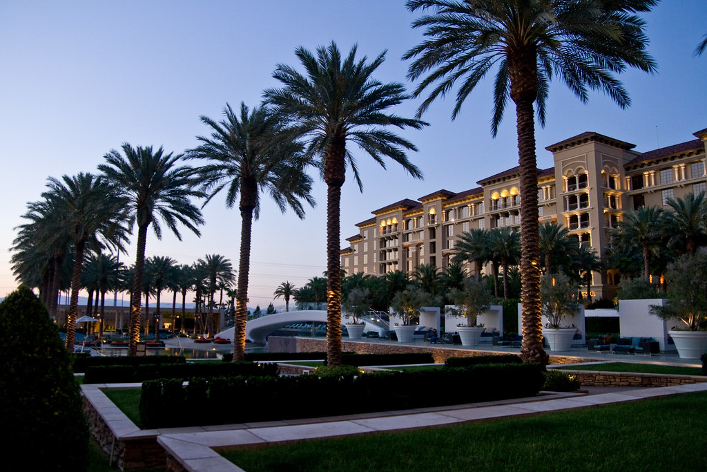 Palms and resort architecture at Green Valley Ranch in Henderson.